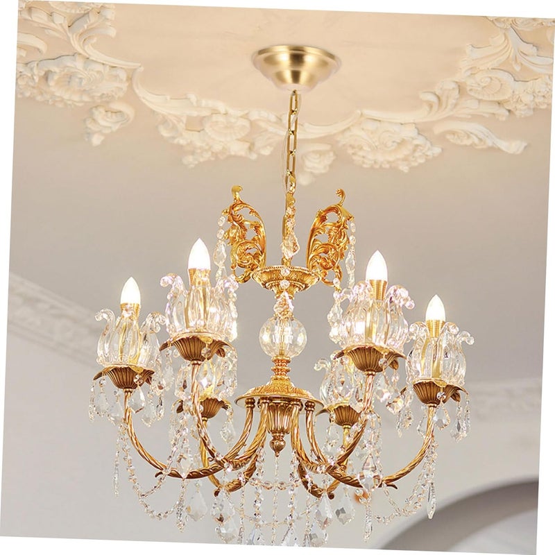 Healifty Brass Ceiling Light Holder Base Retro Metal Lamp Finial for DIY Lighting Compatible Lampshades Easy to Install Light Fixture - Image 4