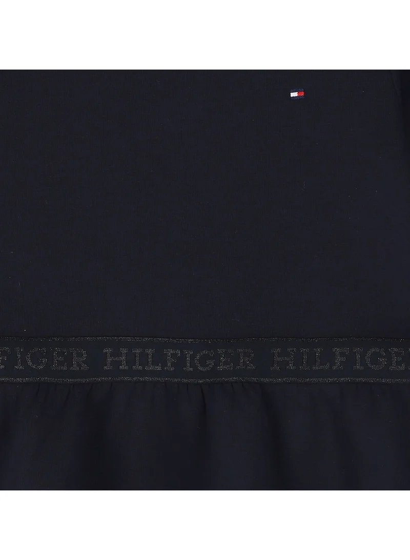 TOMMY HILFIGER Kids Crew Neck Belt Dress