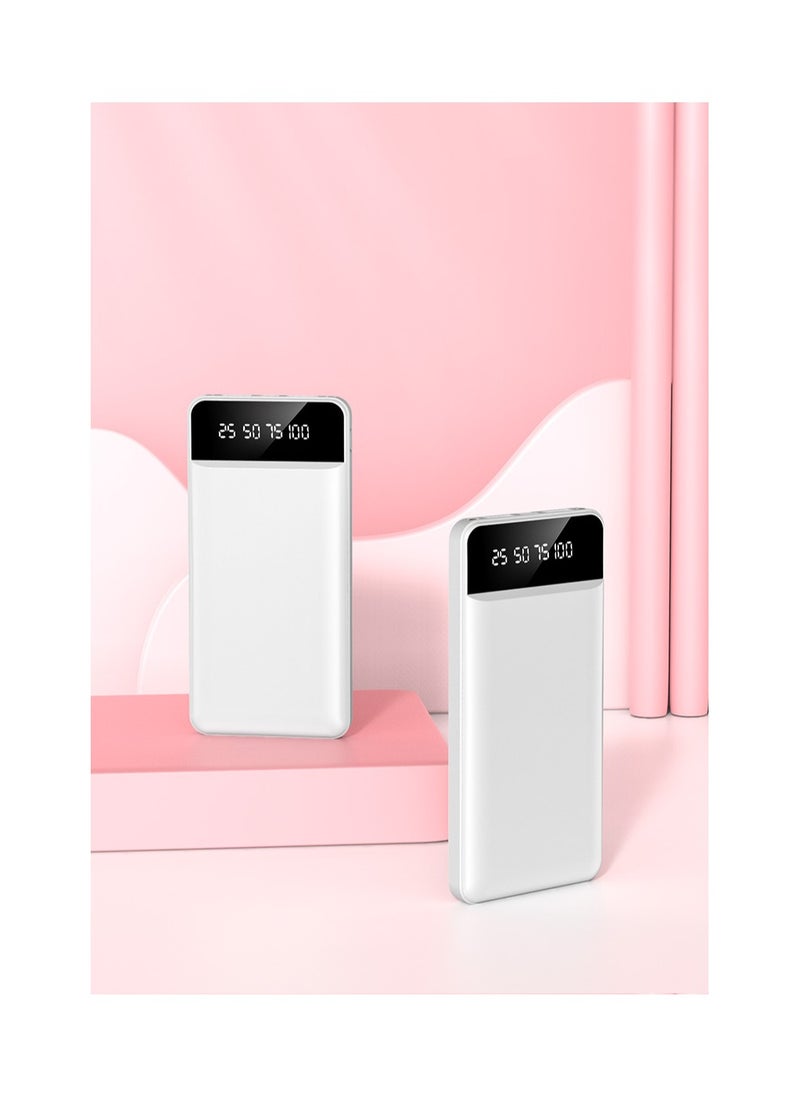 JEEJPV Power Bank , 10000mAh Portable Charger, Digital Display Portable Phone Charger (white)  - Image 4