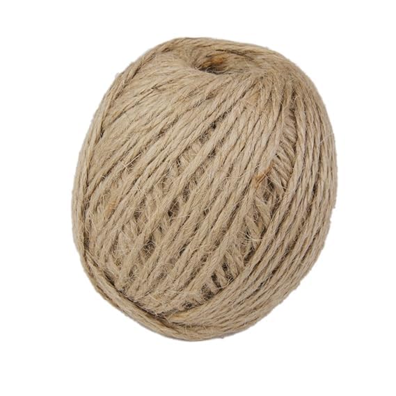 Awadh 3Ply Twisted Burlap String Natural Ribbon Jute Twine Rope Toy Gift 4mm 164 Feet 50 Meters - Image 1