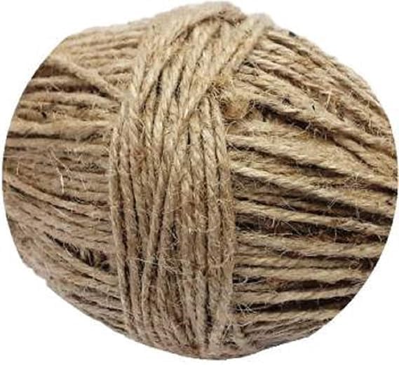 Awadh 3Ply Twisted Burlap String Natural Ribbon Jute Twine Rope Toy Gift 4mm 164 Feet 50 Meters - Image 2