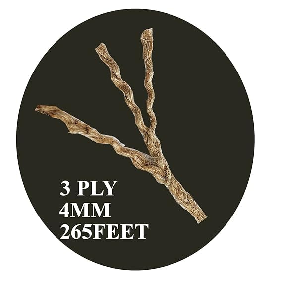 Awadh 3Ply Twisted Burlap String Natural Ribbon Jute Twine Rope Toy Gift 4mm 164 Feet 50 Meters - Image 4