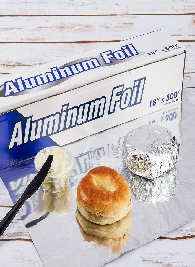 Karat FW-AFR205 18"x 500' Standard Aluminum Foil Roll, Silver - Image 4