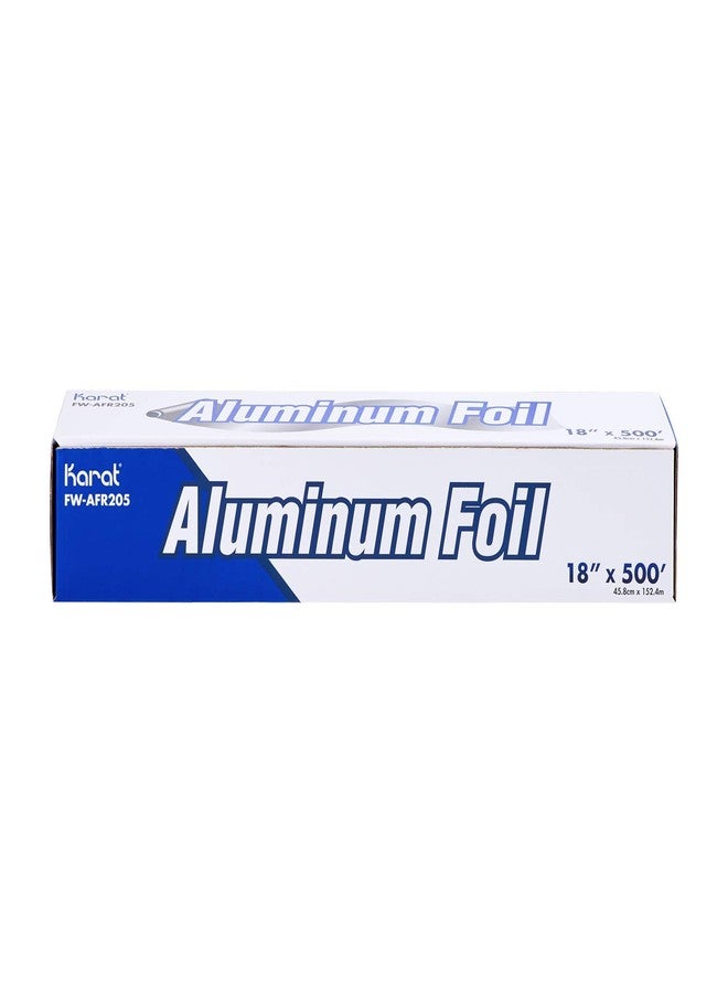 Karat FW-AFR205 18"x 500' Standard Aluminum Foil Roll, Silver - Image 2