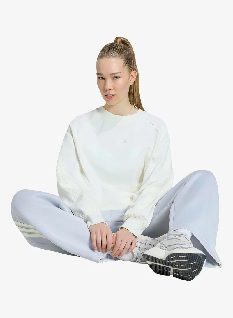 Adidas OWHITE/OWHITE 3-Stripes Sweatshirt for Women | Best Price UAE