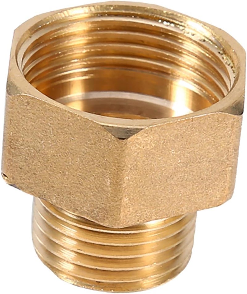 Brass Water Pipe Deceleration Adapter with Healthy Sanitation Function for Water Softener Floor Heating 1 Piece 1/2 BSPT Male Thread and 3/4 BSPT Female Thread - Image 1