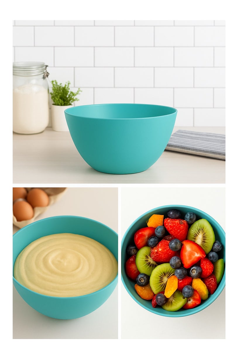 favilla 4-liter plastic dough mixer bowl - Code 342 - Turquoise color - Image 1