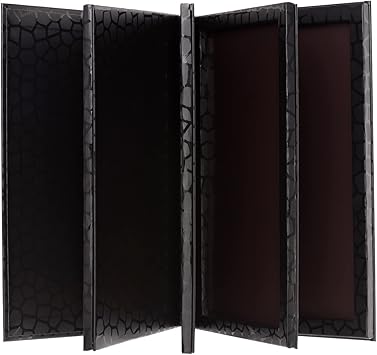 Allwon 4Layer Book Shaped Magnetic Palette Large Empty Makeup Palette Storage Box for Eyeshadow Lipstick Blush Powder Black - Image 2