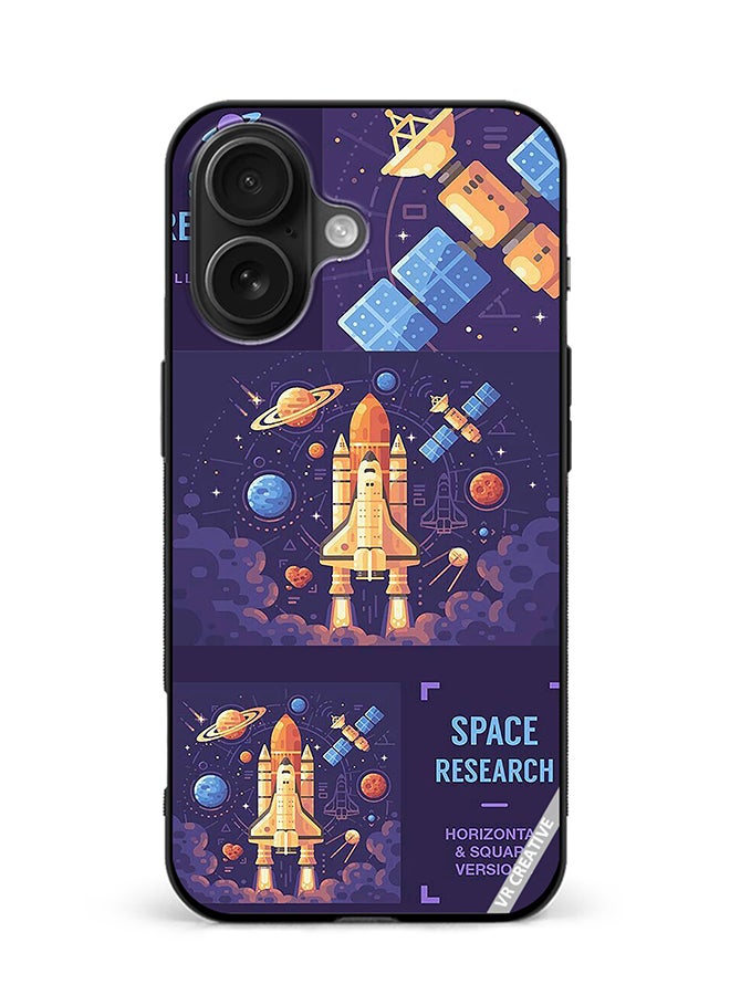 VR CREATIVE Protective Case Cover For Apple iPhone 16 Plus Space Research Design Multicolour