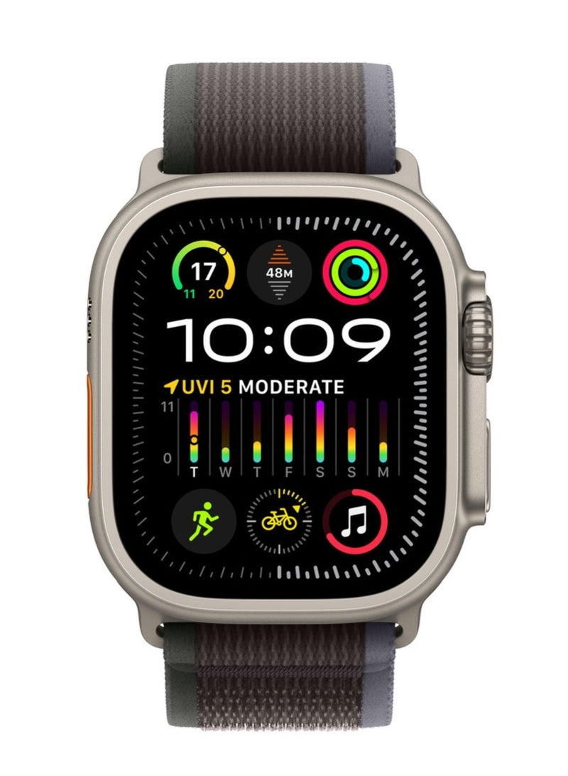 أكاليكس سوار Trail Loop متوافق مع ساعات Apple Watch مقاسات 42 مم، 44 مم، 45 مم، 46 مم، 49 مم، سوار رياضي ناعم منسوج، سوار معصم بديل قابل للتعديل لساعات Apple Watch Series Ultra / SE / Series 1/2/3/4/5/6/7/8/9/10/11 - رمادي - Image 2