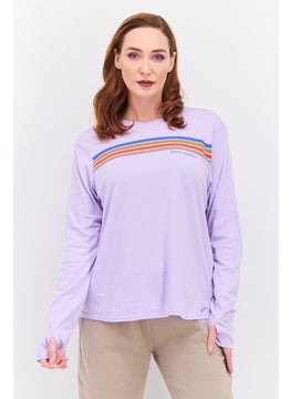 Brooks Women Sportswear Fit Long Sleeve Training T-Shirt, Lavender Combo  - Image 1