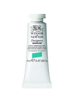 WINSOR & NEWTON Winsor & Newton Designers Gouache 14 ML - Cobalt Turquoise Light (191), Finely Pigmented, Vibrant, Vivid & Opaque Matt Colours, Ideal for Designer's, Illustrators & Commercial Artist 