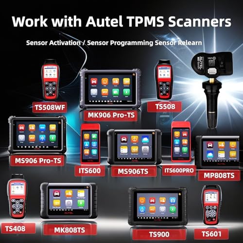 Autel حساس TPMS من أوتيل MX-Sensor 315Mhz/433Mhz حساسات الإطارات من أوتيل، قابلة للبرمجة على مستوى OE وقابلة للاستنساخ، قابلة للبرمجة بواسطة أداة TPMS من أوتيل متوافقة مع TS408 508 608 (4 قطع ساق مطاطية) - Image 5