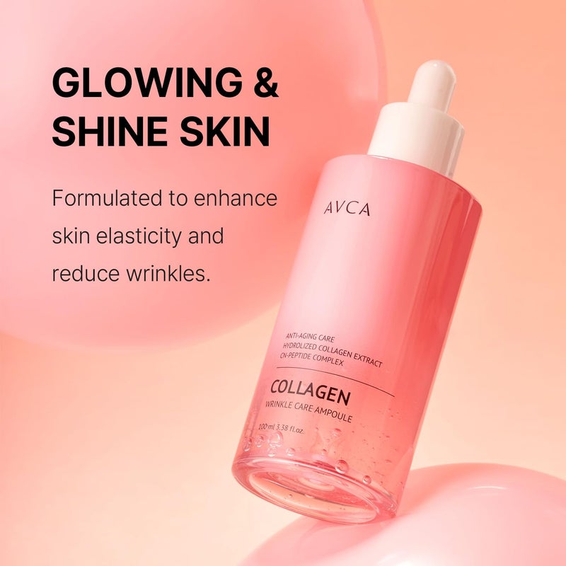 AVCA Wrinkle Care Collagen Serum 338oz 100ml Korean Skin care Anti Aging Collagen Serum Wrinkle Care - Image 2