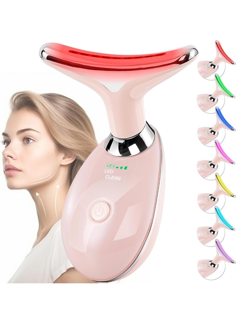 DubaiGallery Skin Tightening Machine for Face & Neck – LED Therapy, Vibration Massage, Heat Lift, Anti-Wrinkle Jawline Shaping Beauty Tool - Image 1