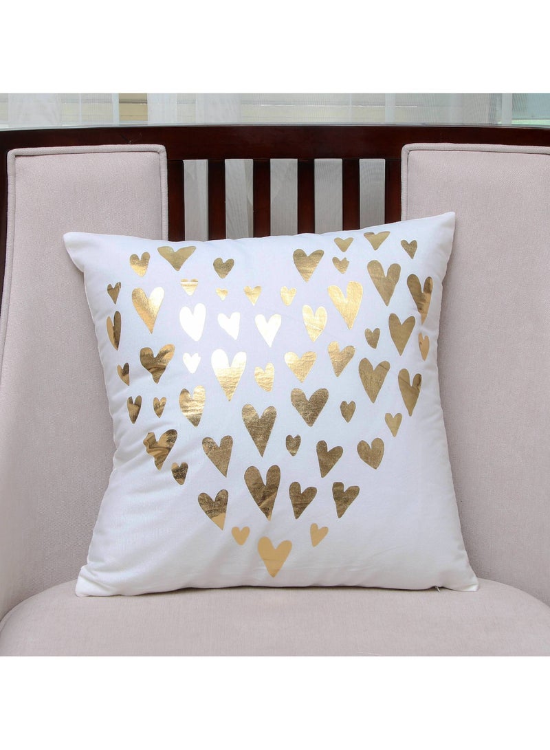 Heart Print Decorative Throw Pillow Cover,Hot stamping backrest simple pillow cover geometric pillowcase headboard cushion home decoration pillow - Image 1