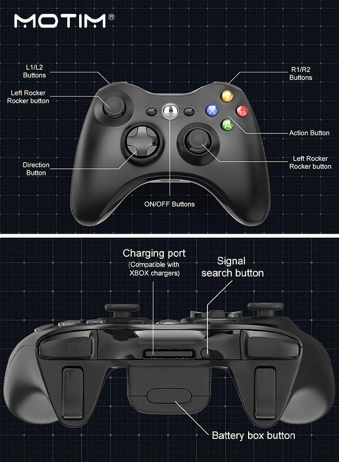 Wired PC360 Controller, Gamepad Game Controller Console Joystick for Windows PC/ PS3/ Android TV Box/Computer