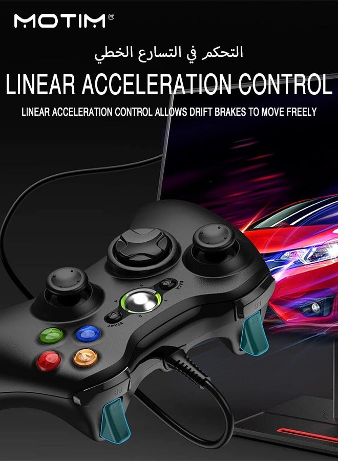 Motim Wired PC360 Controller, Gamepad Game Controller Console Joystick for Windows PC/ PS3/ Android TV Box/Computer  - Image 3