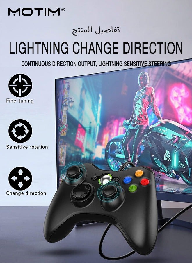 Motim Wired PC360 Controller, Gamepad Game Controller Console Joystick for Windows PC/ PS3/ Android TV Box/Computer  - Image 2