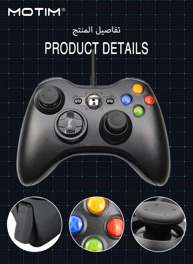 Motim Wired PC360 Controller, Gamepad Game Controller Console Joystick for Windows PC/ PS3/ Android TV Box/Computer  - Image 4