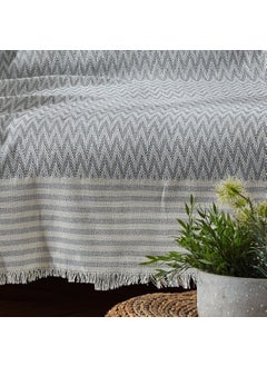 Vagonik Zigzag Natural Linen Seat Cover | Sofa Throw Sofa Bed Cover  - Image 2