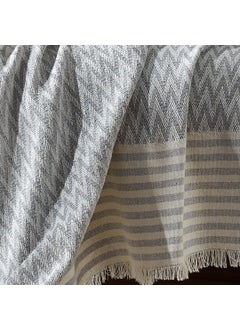 Vagonik Zigzag Natural Linen Seat Cover | Sofa Throw Sofa Bed Cover  - Image 3
