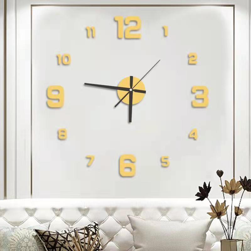 Luminous Watch Creative Clock Simple Wall Hanging Clock Wall Punch-Free Living Room Home Bedroom Wall Sticker Silent Clock - Image 1