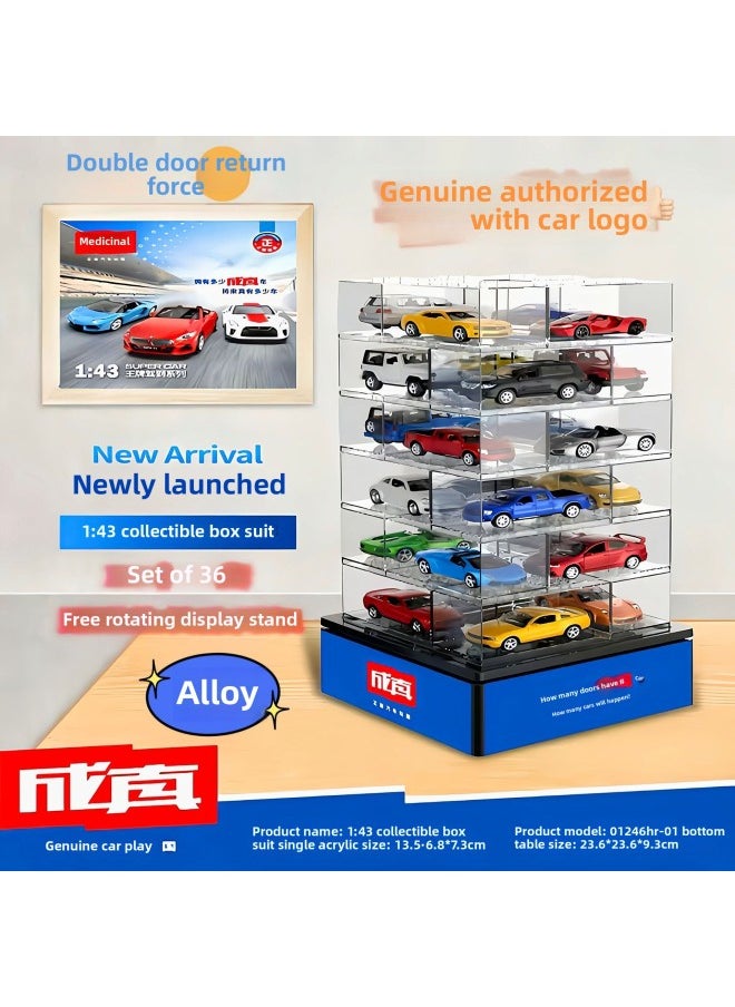 Generic Free Mail Genuine Color Po Real Alloy Car Model Toy Gift Simulation 1:43 Back To Open Door Gift Display Rack-Color:67060 Mitsubishi Lancer  - Image 2