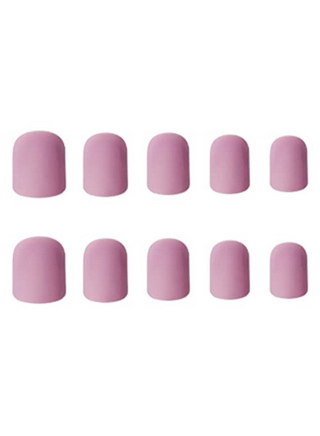 KLOSS BEAUTY KLOSS BEAUTY MATT FLING SHORT SQUARE press on nails Artificial Nails, Reusable Fake Nails, Set of 22 false nails Universally sized nail extensions for women Press- On nails, Longlasting fake nails with Glue MATT Finish ( Pink ) - Image 3