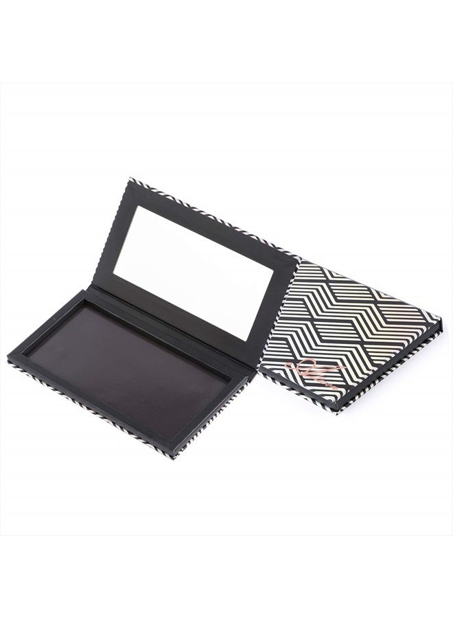 Allwon Magnetic Palette Black Empty Makeup Palette with Mirror and 20Pcs Adhesive Empty Palette Metal Stickers for Eyeshadow Lipstick Blush Powder - Image 2