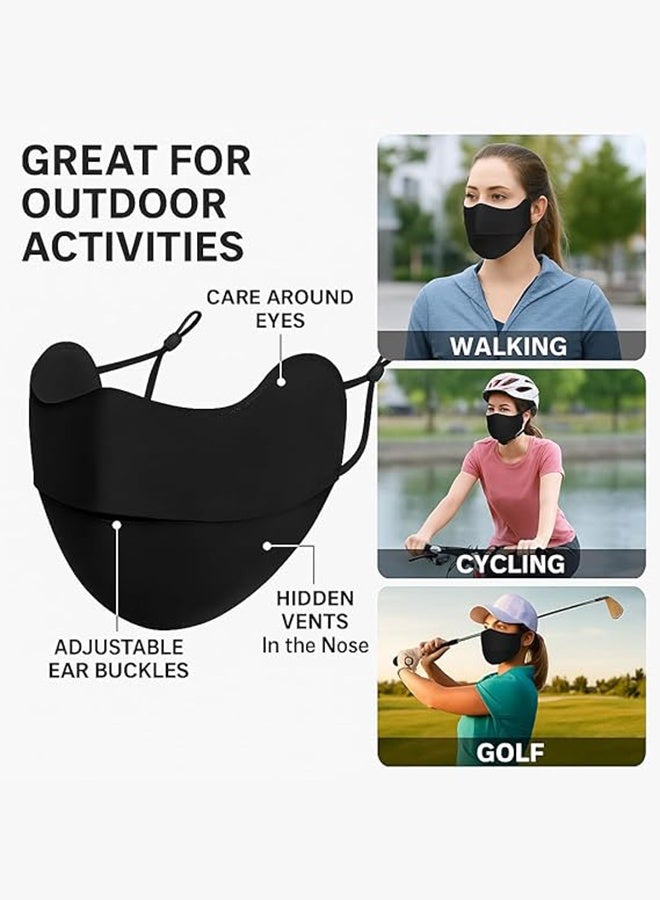 بوليشد غطاء للوجه/وشاح للرقبة بحماية من أشعة الشمس فوق البنفسجية UPF50+ قابل للتهوية والتبريد للأنشطة الخارجية الصيفية وقابل لإعادة الاستخدام - Image 5