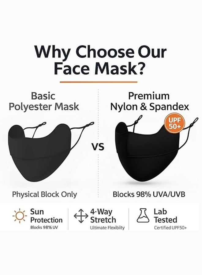 بوليشد غطاء للوجه/وشاح للرقبة بحماية من أشعة الشمس فوق البنفسجية UPF50+ قابل للتهوية والتبريد للأنشطة الخارجية الصيفية وقابل لإعادة الاستخدام - Image 2