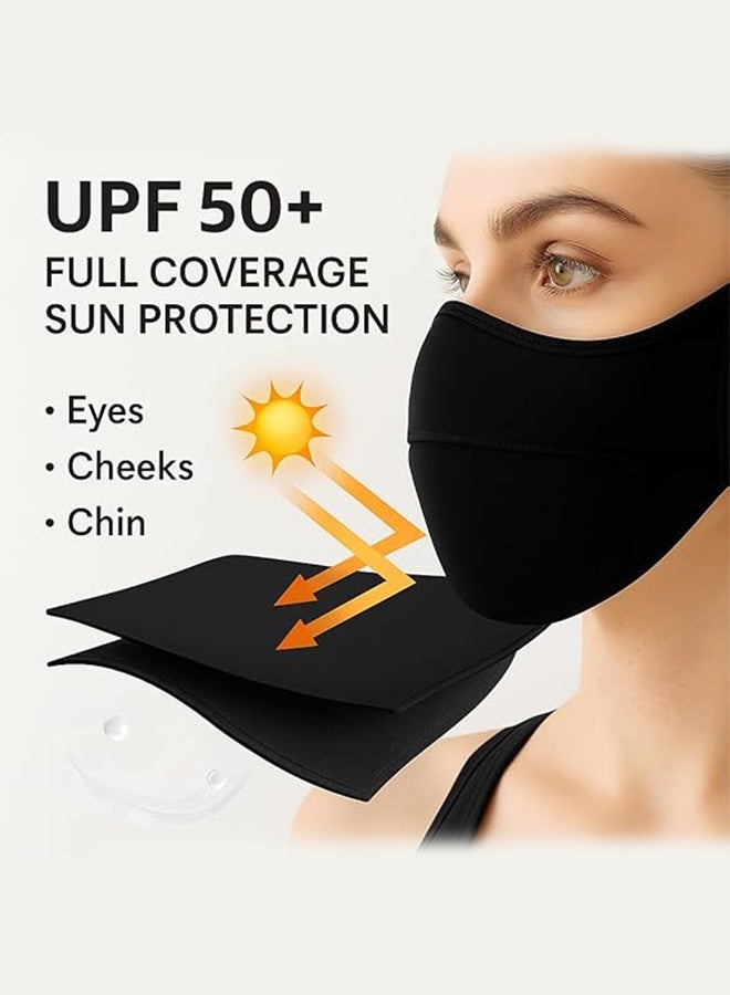 بوليشد غطاء للوجه/وشاح للرقبة بحماية من أشعة الشمس فوق البنفسجية UPF50+ قابل للتهوية والتبريد للأنشطة الخارجية الصيفية وقابل لإعادة الاستخدام - Image 3