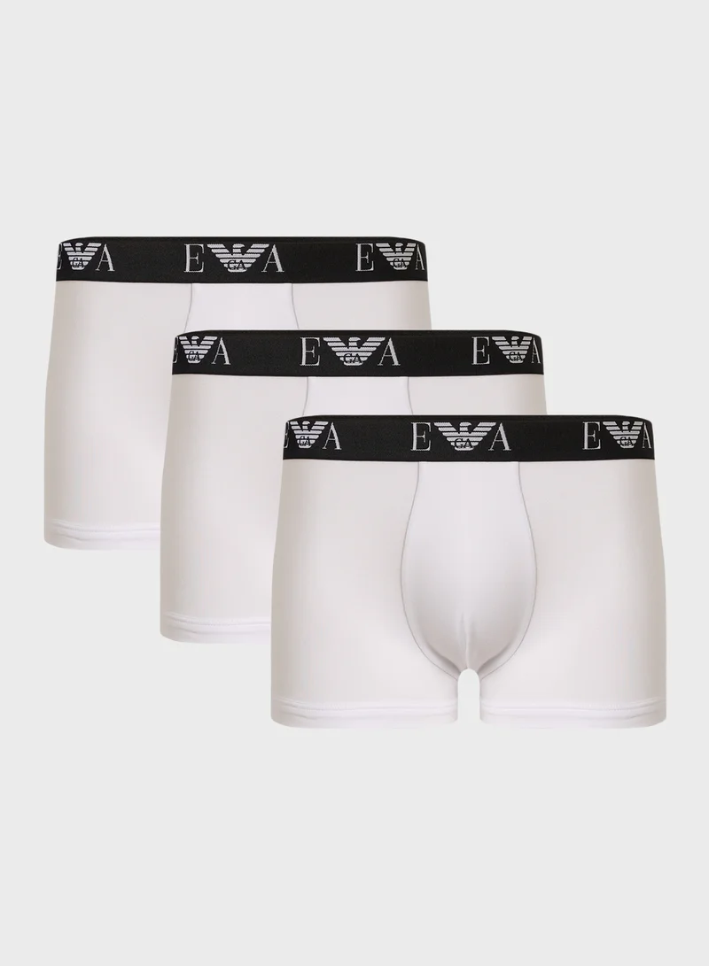 امبوريو ارماني 3 Pack Of Logo Boxers
