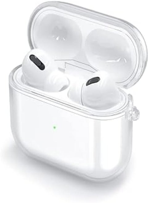 Generic Clear Case for Airpods 3rd Generation (2021), Transparent Waterproof Protective Soft TPU Airpods 3 Case Cover with Keychain (Transparent)