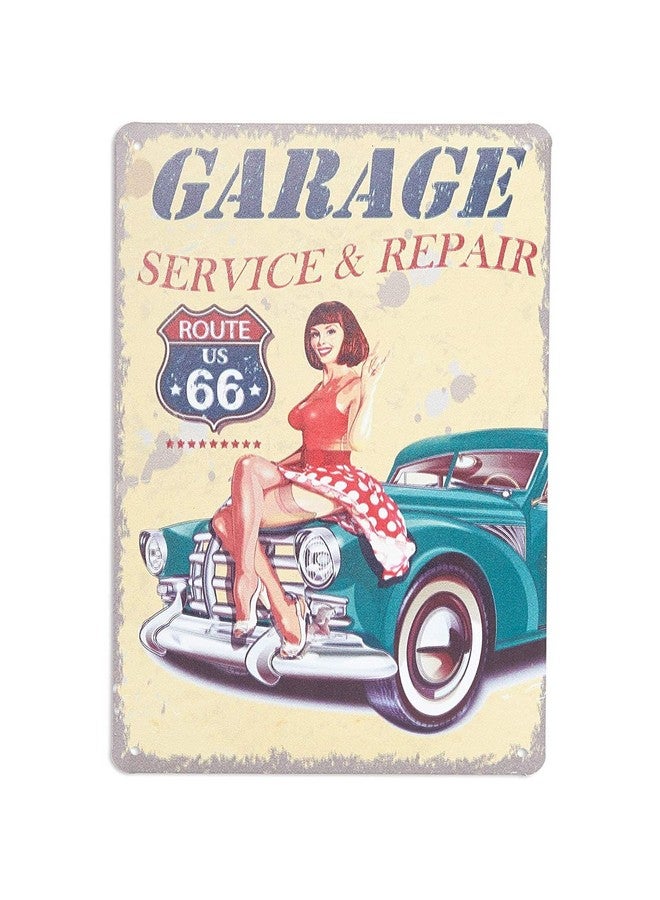 Okuna Outpost 6 Pack Vintage Metal Signs for Retro Garage Wall Decor, 6 Designs (8 x 11.8 In) - Image 5