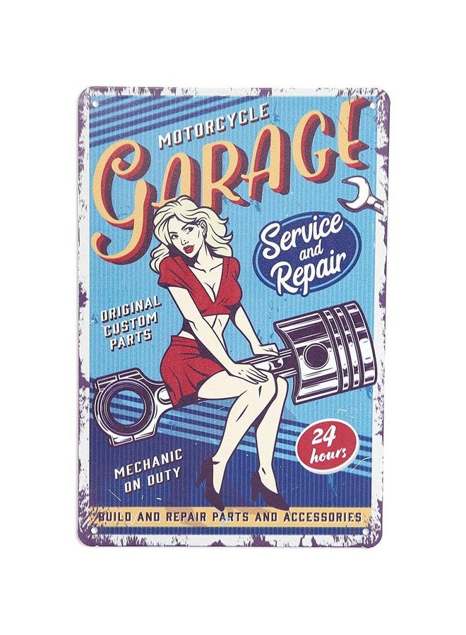 Okuna Outpost 6 Pack Vintage Metal Signs for Retro Garage Wall Decor, 6 Designs (8 x 11.8 In) - Image 3