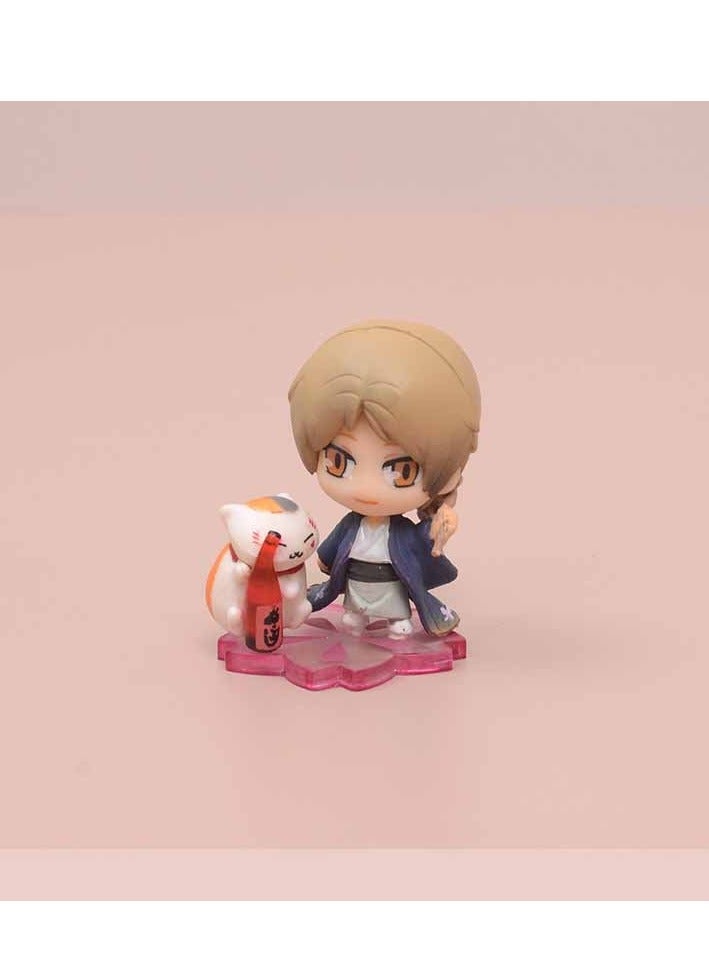 6 Natsume Youjin account Q version of spring, summer, autumn and winter cat teacher box egg handpiece ornament model doll base boxed, 5cm  - Image 3