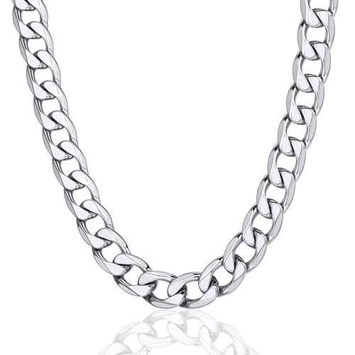 ChainsPro Silver Color Chain for Man Necklace Thick Stainless Steel Male Cuban Link Chains Necklaces For Men Hip Hop Jewelry - Image 1