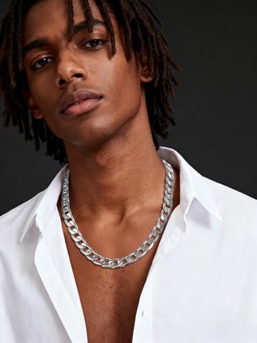 ChainsPro Silver Color Chain for Man Necklace Thick Stainless Steel Male Cuban Link Chains Necklaces For Men Hip Hop Jewelry - Image 3