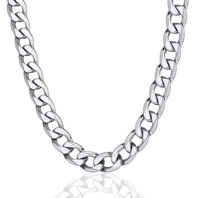 ChainsPro Silver Color Chain for Man Necklace Thick Stainless Steel Male Cuban Link Chains Necklaces For Men Hip Hop Jewelry - Image 2