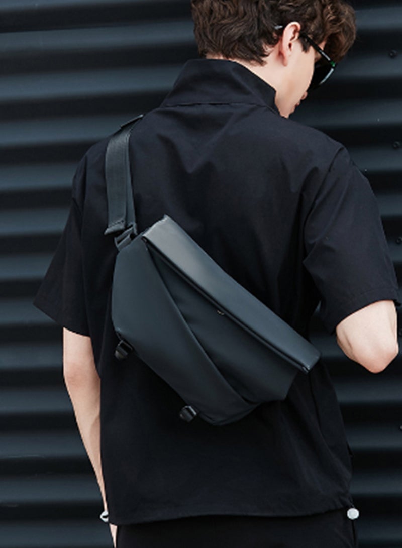 Sharpdo PU Men's Multifunctional Sports Shoulder Bag Lightweight Backpack Crossbody Bag 40*10*22CM - Image 4