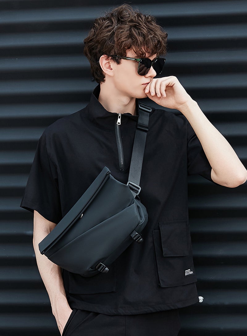 Sharpdo PU Men's Multifunctional Sports Shoulder Bag Lightweight Backpack Crossbody Bag 40*10*22CM - Image 5