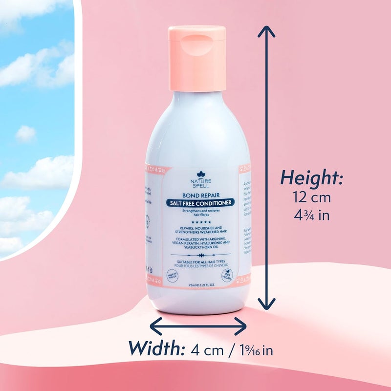Nature Spell Bond Repair Travel Size Conditioner Protecting & Repairing For All Hair Types Infused with Arginine Vegan 95ml - Image 1