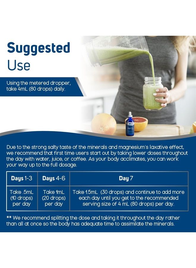 Trace Minerals Research Mega-Mag Liquid Magnesium Drops, 4 ounce, 3 PACK - Image 3