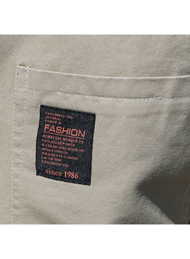 Tucano Men's Summer Cotton Comfortable Multi-pocket Work Shorts Skin-friendly Comfortable Five-point Pants Men's Khaki 3XL - Image 4
