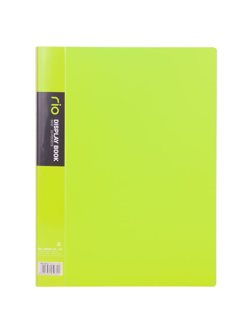 Deli E5032 Display Book - A4, 20 Pages, Assorted Colors - Image 3