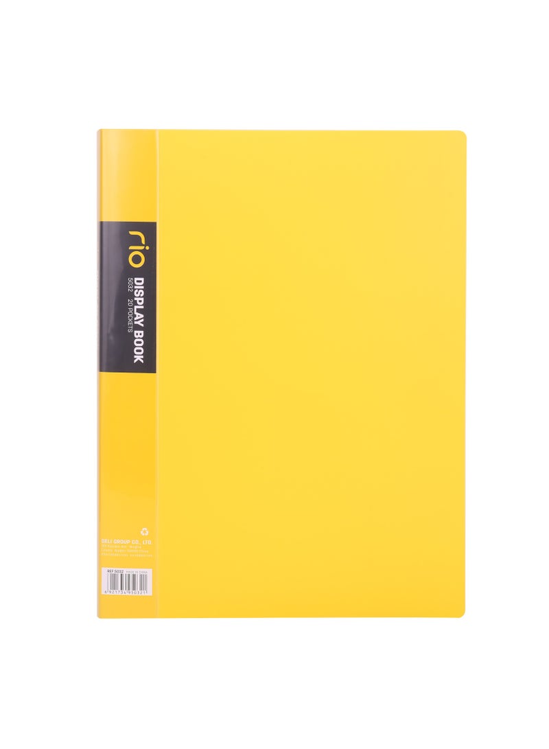 Deli E5032 Display Book - A4, 20 Pages, Assorted Colors - Image 2