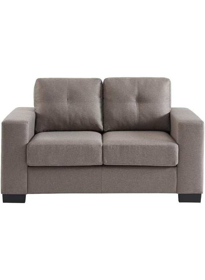 Comfynest Comfynest Byron 2-Seater Fabric Sofa Taupe With 2-Year Warranty 150X89X88Cm Taupe - Image 1