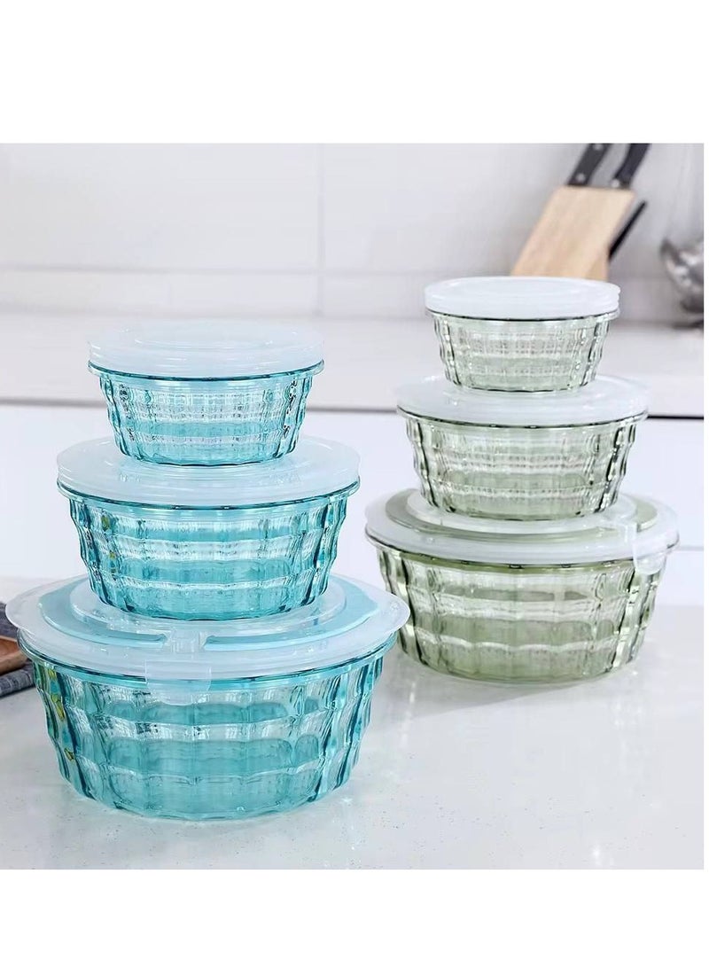 acrylic refrigerator food container 3- piece container set multicolor